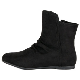 Bottines en daim noir 1
