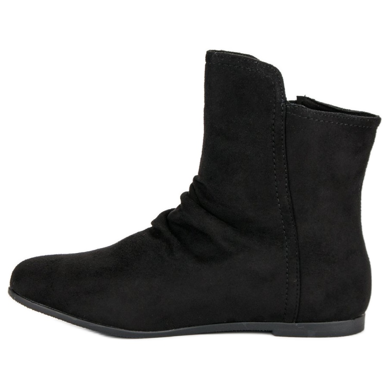 Bottines en daim noir 1