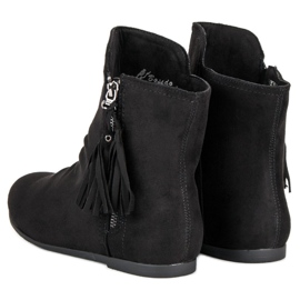 Bottines en daim noir le noir 2