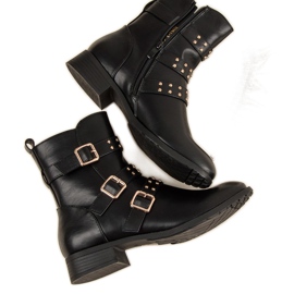 J. Star Bottes noires rock le noir 1 J. Star Bottes noires rock le noir 1