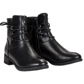 J. Star Bottes pour femmes avec une fixation le noir 5