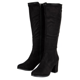 Bottines en daim noir le noir 4