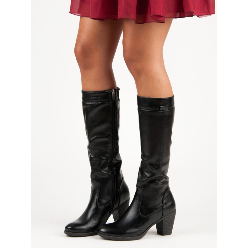 Bottes sur un poteau VINCEZA noir 1
