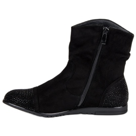 Bottines décontractées en daim le noir 3