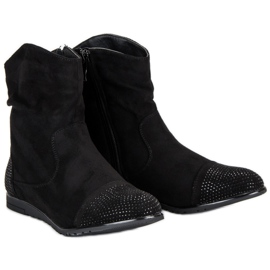 Bottines décontractées en daim le noir 5