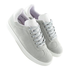 Baskets grises et blanches pour femmes BL131P GRIS / BLANC 2