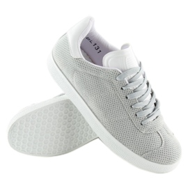 Baskets grises et blanches pour femmes BL131P GRIS / BLANC 1