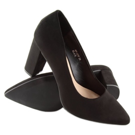 Escarpins sur le poteau noir NF-27 Noir 1