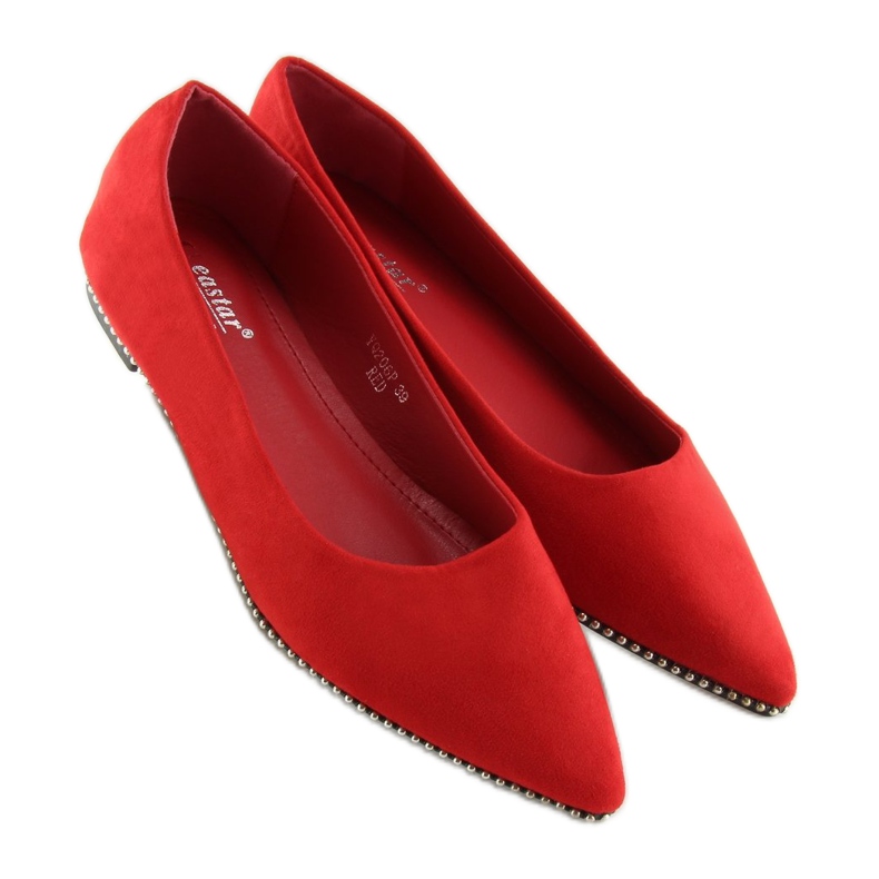 Ballerines femme rouges YQ206 Rouge 2