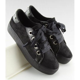 Baskets noires pour femmes BS096 BAS-1 Noir le noir 1