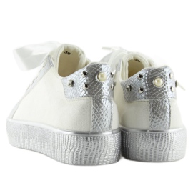 Baskets blanches pour femmes BS096 BAS-1 Blanc 3