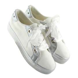 Baskets blanches pour femmes BS096 BAS-1 Blanc 1