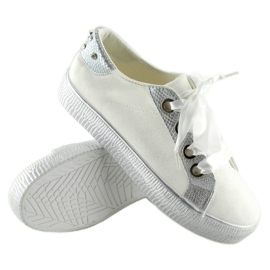 Baskets blanches pour femmes BS096 BAS-1 Blanc 2