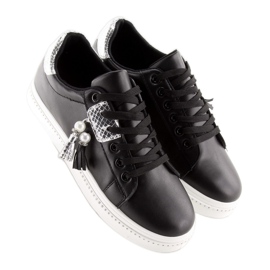 Baskets noires pour femmes 88038 NOIR / BLANC le noir 1