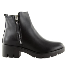 Boots noires à semelles épaisses NC692 noir 1