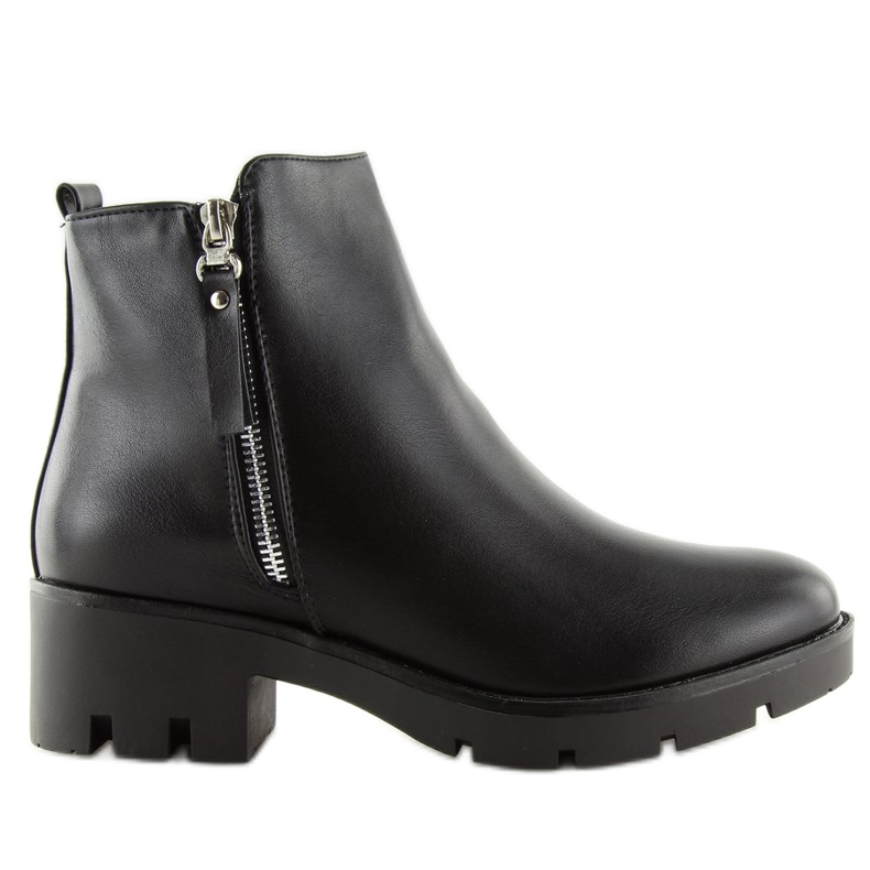 Boots noires à semelles épaisses NC692 noir 1