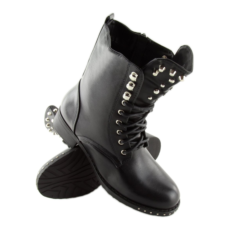 Bottes noires à clous NC252 noir le noir 2