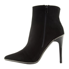Bottes noires ZY153 noires sur une épingle 1