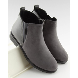 Chelsea boots chaudes grises femme NB225P Gris 2