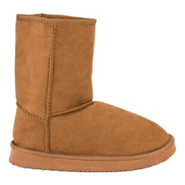 Bottes de neige en daim brun 1