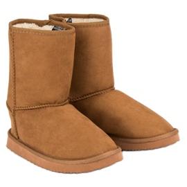 Bottes de neige en daim brun 5