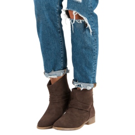 L&H Bottines en daim marron brun 5