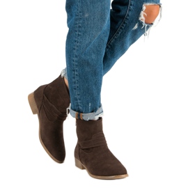 L&H Bottines en daim marron brun 4