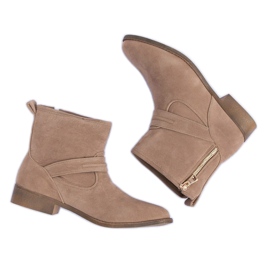 L&H Bottes en daim beiges 2