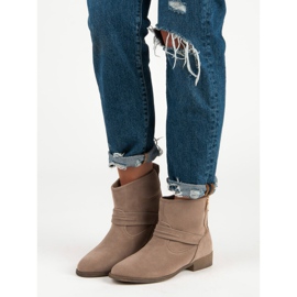 L&H Bottes en daim beiges 6