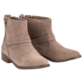 L&H Bottes en daim beiges 5
