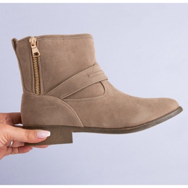 L&H Bottes en daim beiges 1