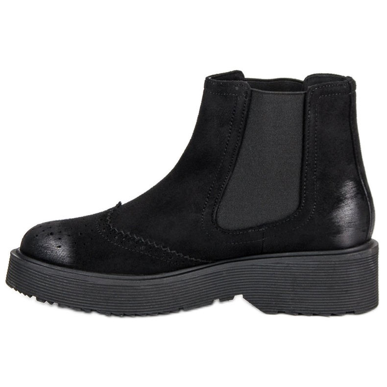 Corina Bottes en daim confortables le noir 1
