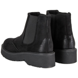 Corina Bottes en daim confortables le noir 2