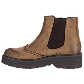 Corina Bottes en daim confortables brun 1