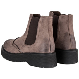 Corina Bottes en daim confortables brun 2