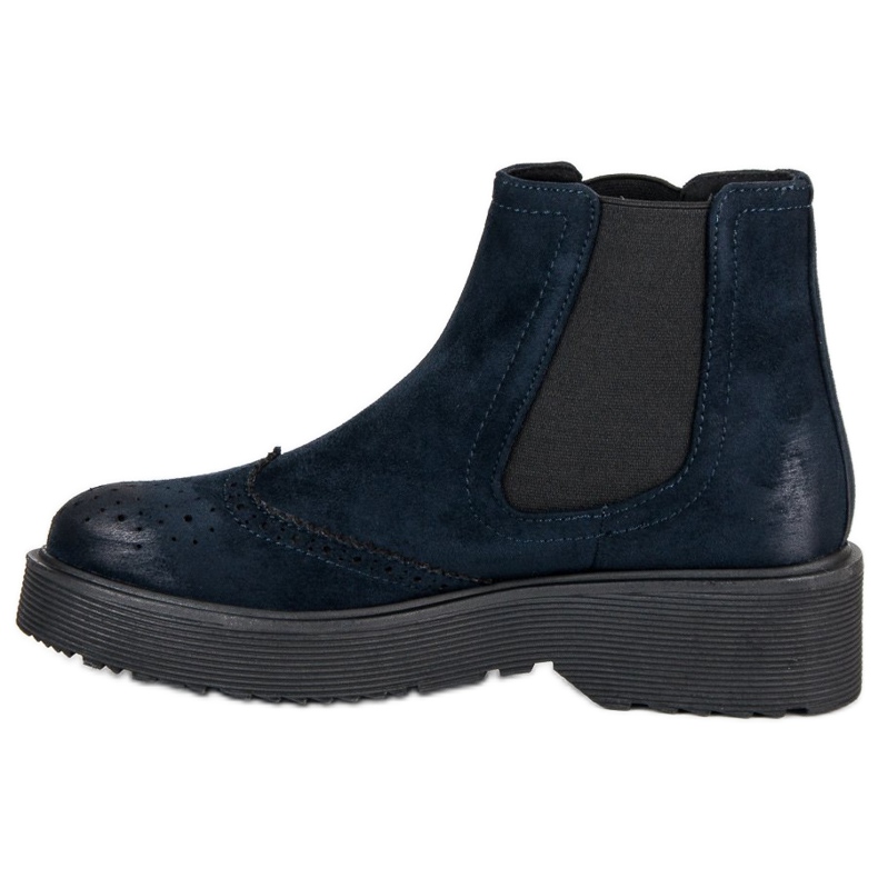 Corina Bottes en daim confortables bleu 1