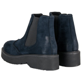 Corina Bottes en daim confortables bleu 2