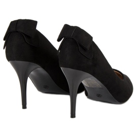 Talons hauts VINCEZA en daim à la mode le noir 5