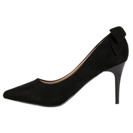 Talons hauts VINCEZA en daim à la mode le noir 4