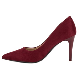 Escarpins Vinceza en daim bordeaux rouge 4