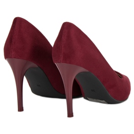 Escarpins Vinceza en daim bordeaux rouge 5