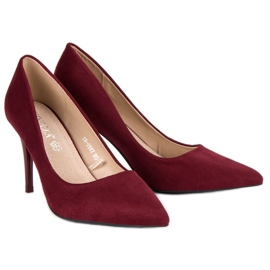 Escarpins Vinceza en daim bordeaux rouge 6