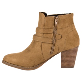 Corina Bottines en daim sur le poteau brun 3