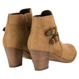 Corina Bottines en daim sur le poteau brun 4