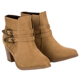 Corina Bottines en daim sur le poteau brun 5