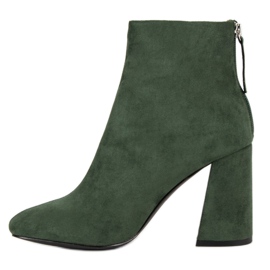 Corina Bottines en daim élégantes vert 6