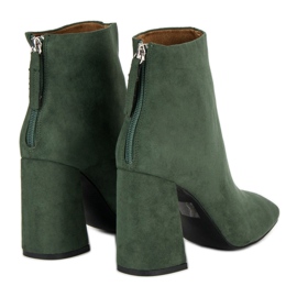 Corina Bottines en daim élégantes vert 7