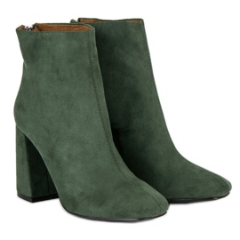 Corina Bottines en daim élégantes vert 8
