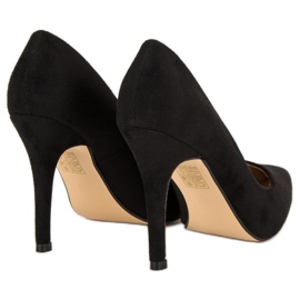 Escarpins en daim noir le noir 4