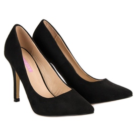 Escarpins en daim noir le noir 5